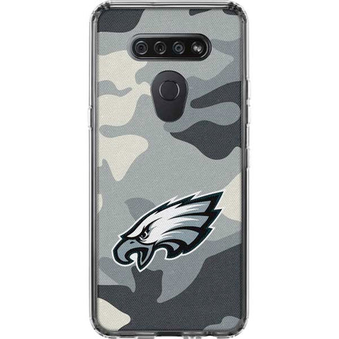 NFL Philadelphia Eagles Camo LG K51/Q51 Clear Case