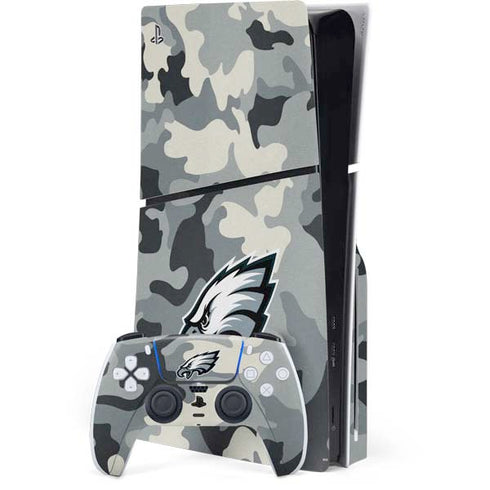 NFL Philadelphia Eagles Camo PS5 Slim Disk Bundle Skin