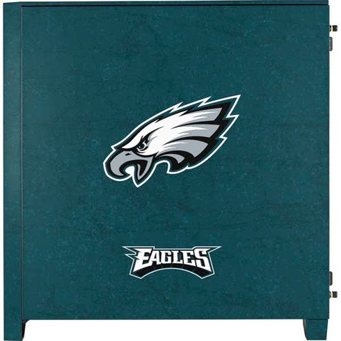 NFL Philadelphia Eagles Distressed Corsair 4000D Tempered Glass Mid-Tower ATX Case Skin