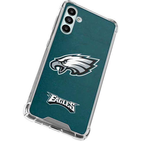 NFL Philadelphia Eagles Distressed Galaxy A13 5G Clear Case
