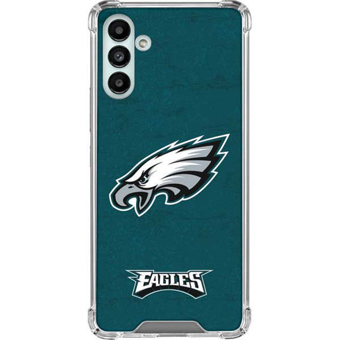 NFL Philadelphia Eagles Distressed Galaxy A13 5G Clear Case