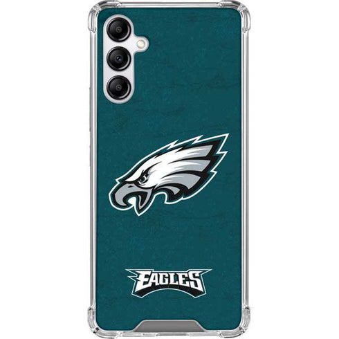 NFL Philadelphia Eagles Distressed Galaxy A14 5G Clear Case