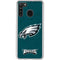 NFL Philadelphia Eagles Distressed Galaxy A21 Clear Case