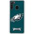 NFL Philadelphia Eagles Distressed Galaxy A21 Clear Case