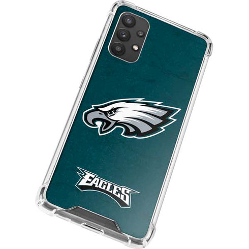NFL Philadelphia Eagles Distressed Galaxy A32 5G Clear Case