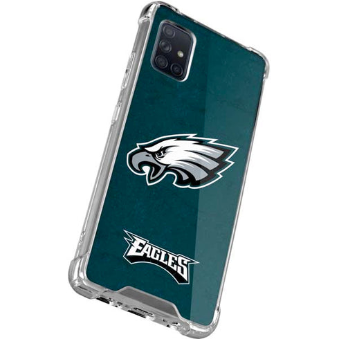 NFL Philadelphia Eagles Distressed Galaxy A51 5G Clear Case