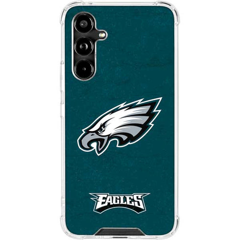 NFL Philadelphia Eagles Distressed Galaxy A54 5G Clear Case