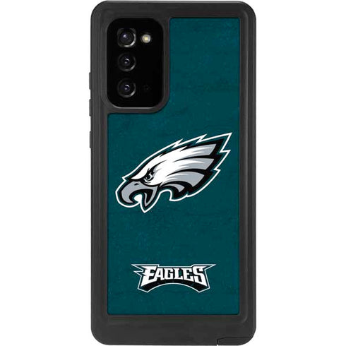 NFL Philadelphia Eagles Distressed Galaxy Note20 5G Waterproof Case