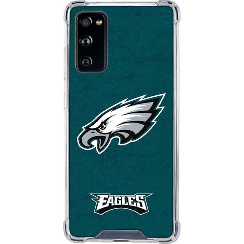 NFL Philadelphia Eagles Distressed Galaxy S20 FE Clear Case