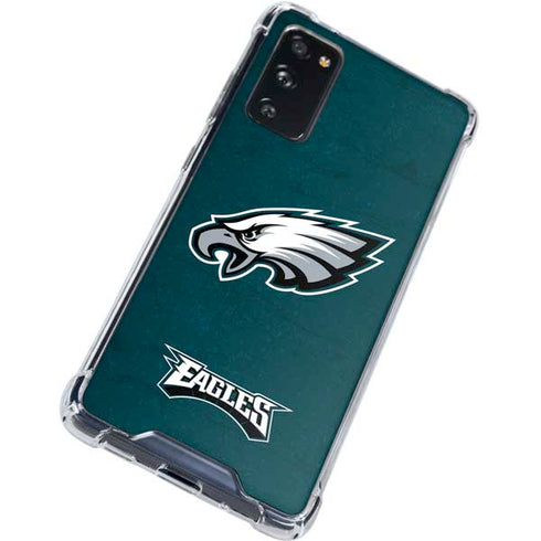 NFL Philadelphia Eagles Distressed Galaxy S20 FE Clear Case