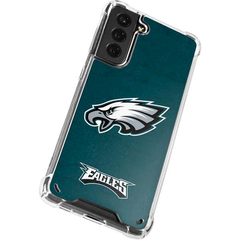 NFL Philadelphia Eagles Distressed Galaxy S21 5G Clear Case