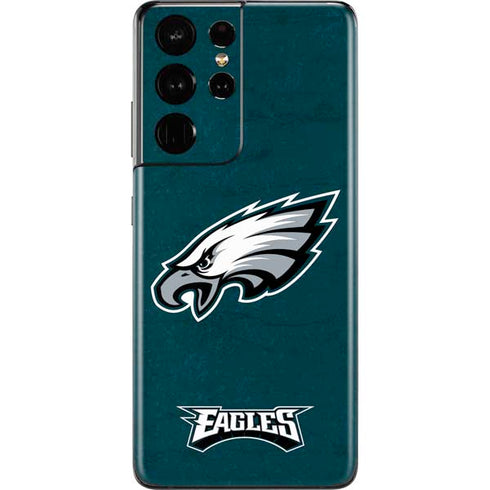 NFL Philadelphia Eagles Distressed Galaxy S21 Ultra 5G Skin