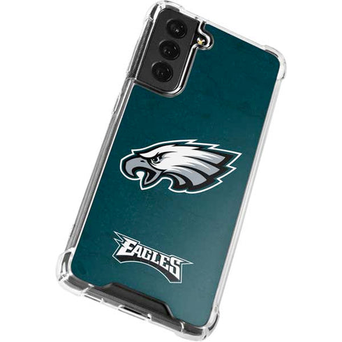 NFL Philadelphia Eagles Distressed Galaxy S22 Plus Clear Case