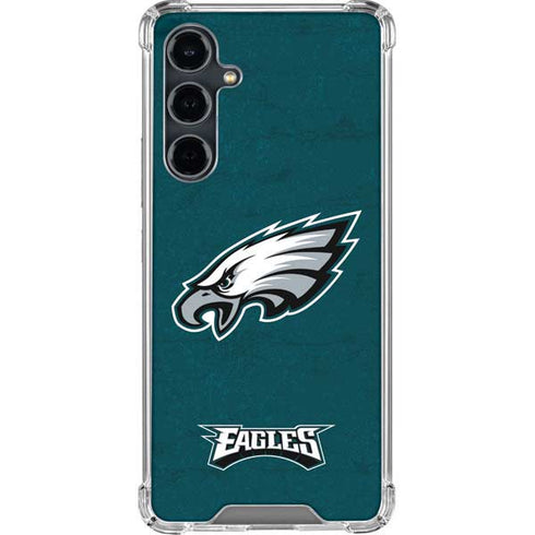 NFL Philadelphia Eagles Distressed Galaxy S23 FE Clear Case