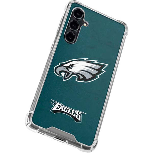 NFL Philadelphia Eagles Distressed Galaxy S23 FE Clear Case