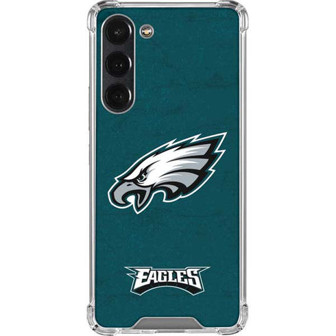 NFL Philadelphia Eagles Distressed Galaxy S23 Plus Clear Case