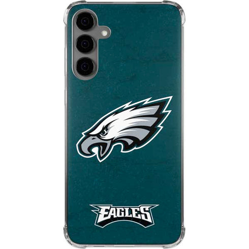NFL Philadelphia Eagles Distressed Galaxy S24 Plus Clear Case