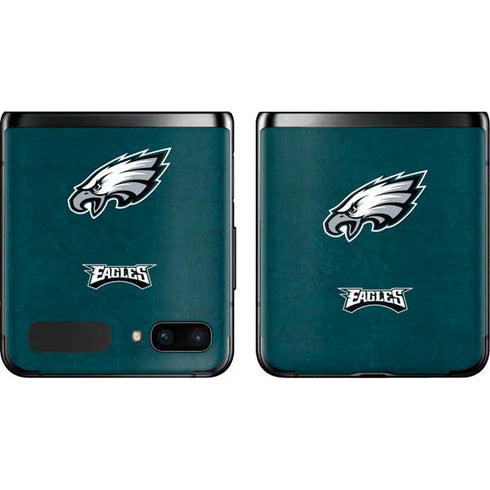 NFL Philadelphia Eagles Distressed Galaxy Z Flip Skin
