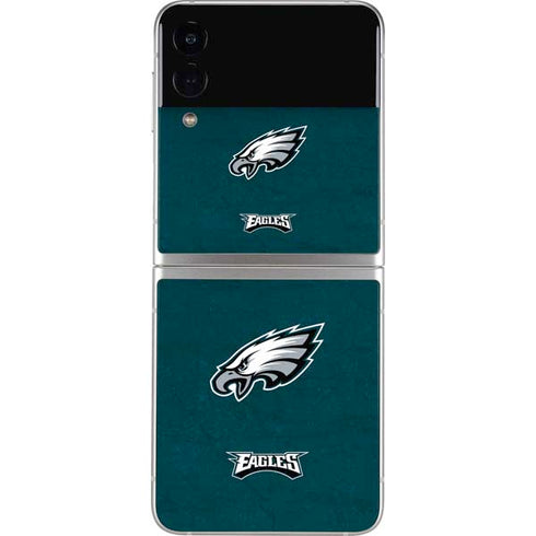 NFL Philadelphia Eagles Distressed Galaxy Z Flip3 5G Skin