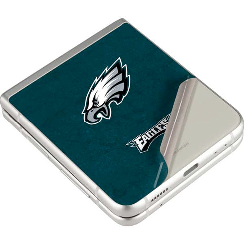NFL Philadelphia Eagles Distressed Galaxy Z Flip3 5G Skin