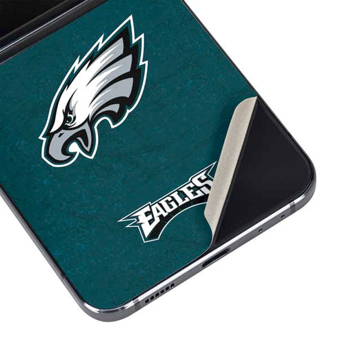 NFL Philadelphia Eagles Distressed Galaxy Z Flip5 5G Skin