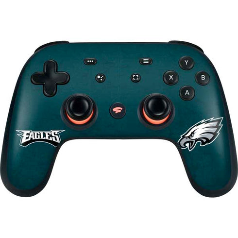 NFL Philadelphia Eagles Distressed Google Stadia Controller Skin