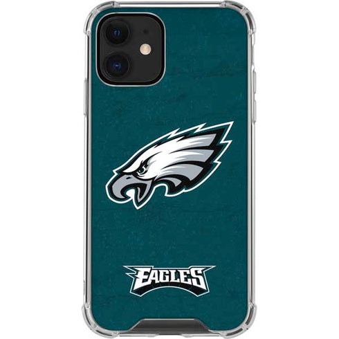 NFL Philadelphia Eagles Distressed iPhone 12 Mini Clear Case
