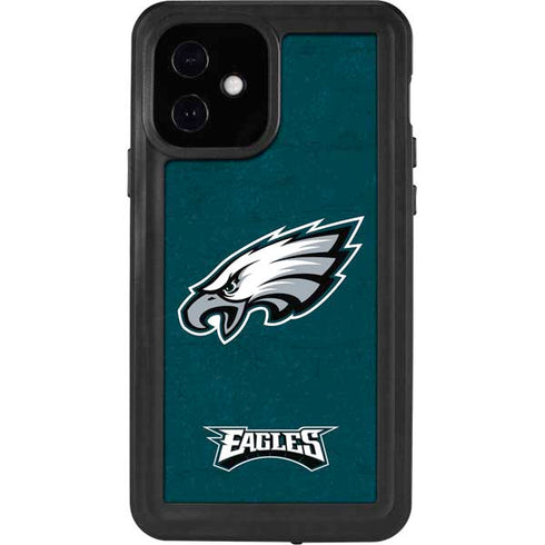 NFL Philadelphia Eagles Distressed iPhone 12 Waterproof Case