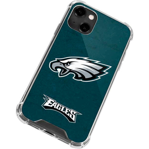 NFL Philadelphia Eagles Distressed iPhone 13 Clear Case