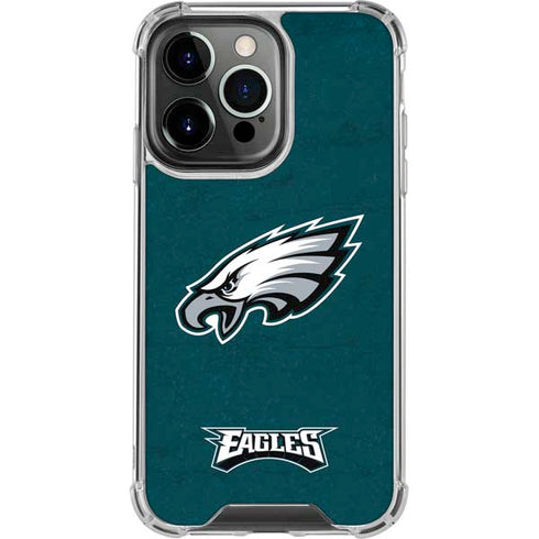 NFL Philadelphia Eagles Distressed iPhone 13 Pro Clear Case