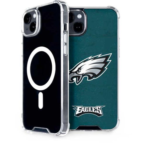 NFL Philadelphia Eagles Distressed iPhone 15 Plus MagSafe Case