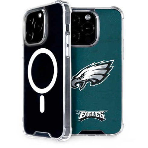 NFL Philadelphia Eagles Distressed iPhone 15 Pro MagSafe Case