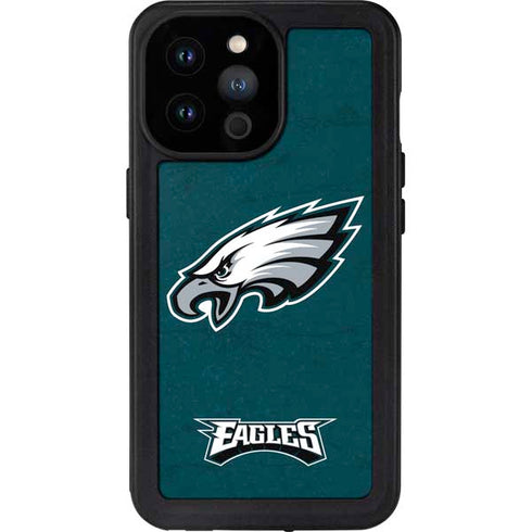 NFL Philadelphia Eagles Distressed iPhone 14 Pro Max Waterproof Case