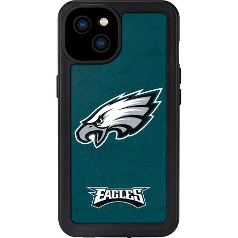 NFL Philadelphia Eagles Distressed iPhone 15 Plus Waterproof Case