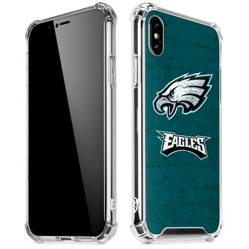 NFL Philadelphia Eagles Distressed iPhone X/XS Clear Case