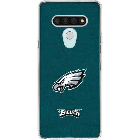 NFL Philadelphia Eagles Distressed LG Stylo 6 Clear Case