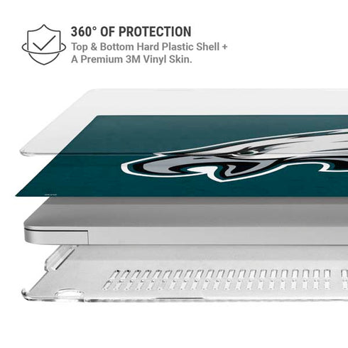 NFL Philadelphia Eagles Distressed MacBook Air 13in M1 (2021) Case plus Skin