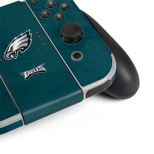 NFL Philadelphia Eagles Distressed Nintendo Switch OLED (2021) Skin
