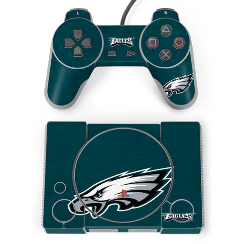 NFL Philadelphia Eagles Distressed PlayStation Classic Bundle Skin