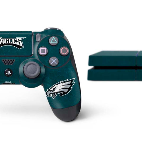 NFL Philadelphia Eagles Distressed PS4 Console and Controller Bundle Skin