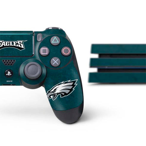 NFL Philadelphia Eagles Distressed PS4 Pro Bundle Skin