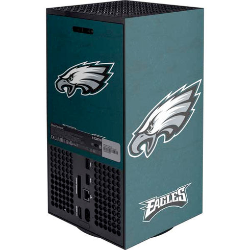NFL Philadelphia Eagles Distressed Xbox Series X Console Skin