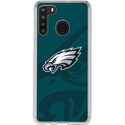 NFL Philadelphia Eagles Double Vision Galaxy A21 Clear Case