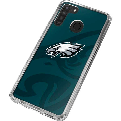 NFL Philadelphia Eagles Double Vision Galaxy A21 Clear Case