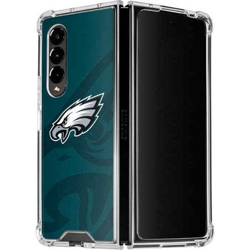 NFL Philadelphia Eagles Double Vision Galaxy Z Fold4 5G Clear Case