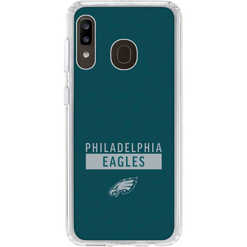 NFL Philadelphia Eagles Green Performance Series Galaxy A20 Clear Case