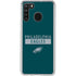 NFL Philadelphia Eagles Green Performance Series Galaxy A21 Clear Case