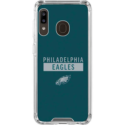 NFL Philadelphia Eagles Green Performance Series Galaxy A30 Clear Case