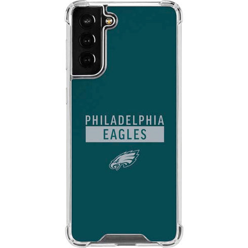 NFL Philadelphia Eagles Green Performance Series Galaxy S21 FE Clear Case