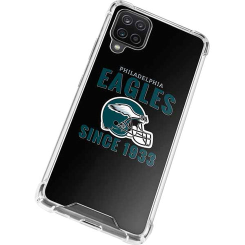 NFL Philadelphia Eagles Helmet Galaxy A12 Clear Case